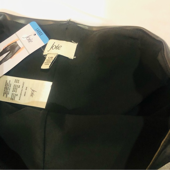 NWT New JOIE Faux Leather leggings Black Vegan various sizes MSRP $198 - Picture 8 of 13